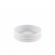 Мыльница Primanova круглая белая с золотистыми полосами, SOBRE, 12х12х3,5 см керамика D-19971  (D-19971)