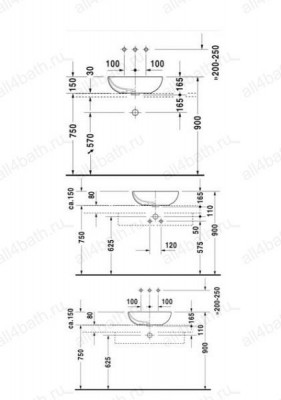 DURAVIT Foster 0335500000 раковина 49,5см х 35см
