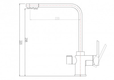 Zorg Sanitary ZR 334 YF-BLACK смеситель для кухни под фильтр, черный