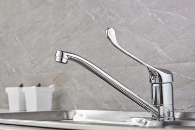 Локтевой смеситель для кухни Ledeme L4979 H79 однорычажный хром