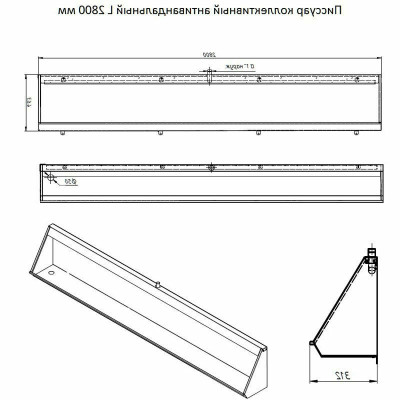 Писсуар коллективный желоб Тругор ПКА 2800 мм из нержавеющей стали, хром, антивандальный, лев
