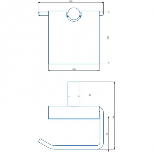Держатель туалетной бумаги Haiba HB8403-4 с крышкой (нерж сталь) бронза