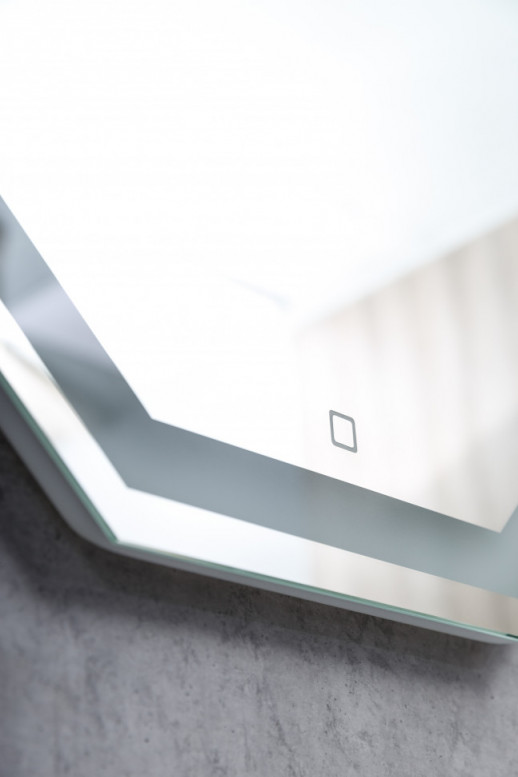 Зеркало с встроенным светильником и сенсорным выключателем Belbagno spc-ott-800-800-led-tch