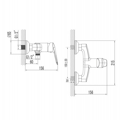 Смеситель для душа IDDIS Torr (TORSB00i03), дизайн современный