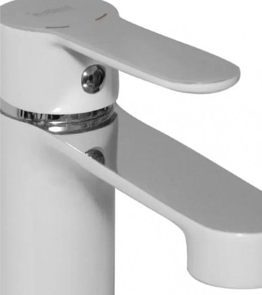 Однорычажный смеситель для раковины Haiba HB10557-8 (латунь) белый, хром