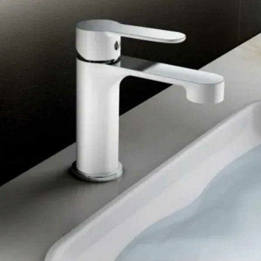 Однорычажный смеситель для раковины Haiba HB10557-8 (латунь) белый, хром