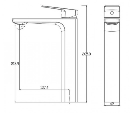 Смеситель для раковины Haiba HB11810 (латунь) хром