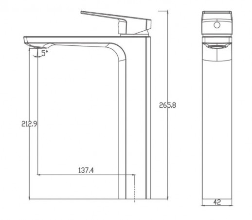Смеситель для раковины Haiba HB11810 (латунь) хром