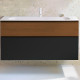 Тумба с раковиной Burgbad Fiumo 120 SFXN122F3958FOT52G0200C0001*1 подвесная Tectona Dekor Zimt Graphit Softmatt  (SFXN122F3958FOT52G0200C0001*1)