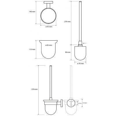 Туалетные ершики Bemeta Dark 104113010 черный