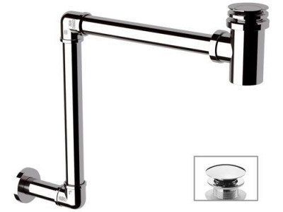 Сифон Remer RR 984 с донным клапаном, хром
