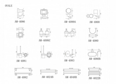 Полотенцедержатель Art&Max Ovale AM-E-4048B