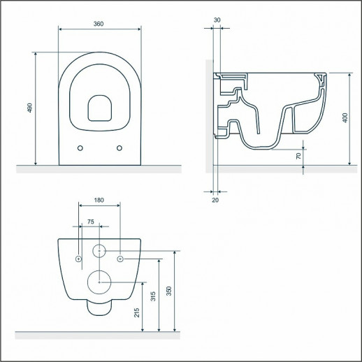 Унитаз Excellent Odyss CENL.4609.490.WH подвесной с сиденьем микролифт санфаянс