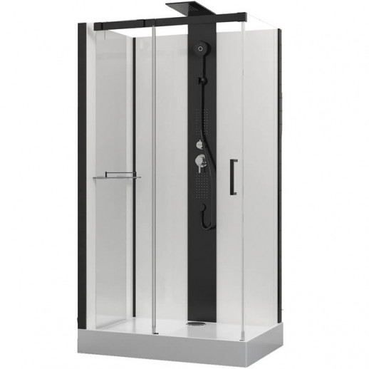 Душевая кабина Black&White Galaxy 8708000 с гидромассажем 80х110 см прямоугольная