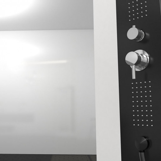 Душевая кабина Black&White Galaxy 8708000 с гидромассажем 80х110 см прямоугольная