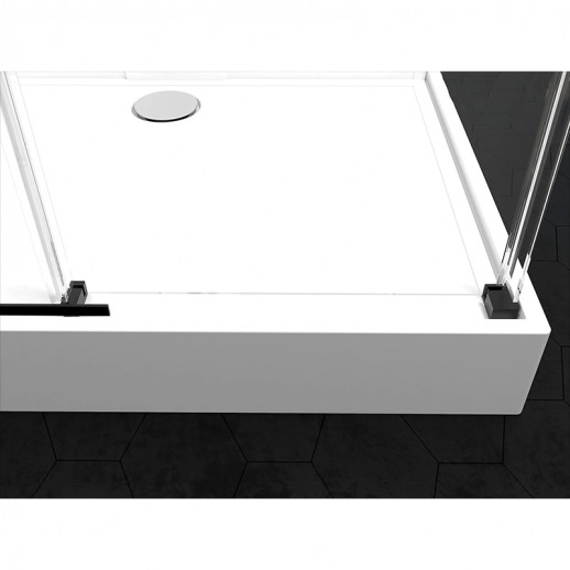 Душевая кабина Black&White Galaxy 8708000 с гидромассажем 80х110 см прямоугольная