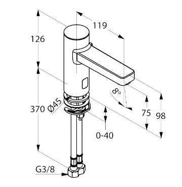 Kludi Zenta 3820005 смеситель для умывальника, хром