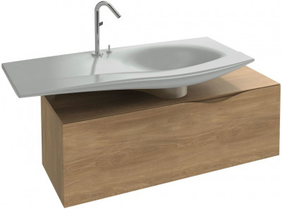 Мебель под раковину-столешницу 120 см с левым крылом, Jacob Delafon «STILLNESS» (EB2001-P7), натуральный дуб