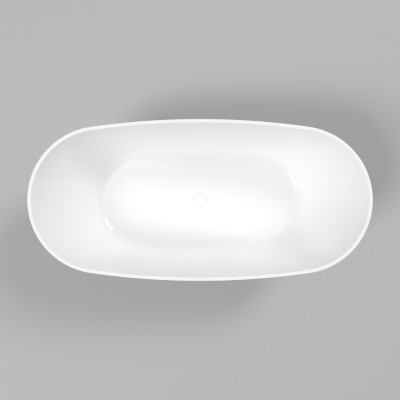 Ванна овальная WHITECROSS Onyx D 160x75 белый глянец иск. камень (0207.160075.100)