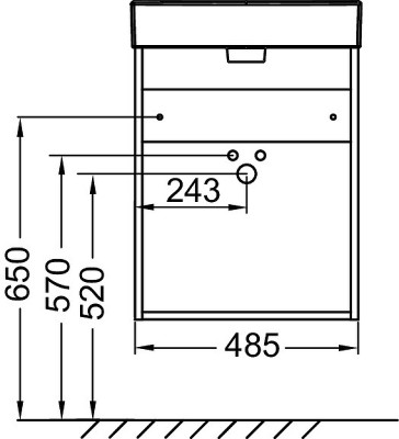 Тумба под раковину Jacob Delafon Odeon Rive Gauche 50 R EB2581D-R5-N18 подвесная белая глянцевая