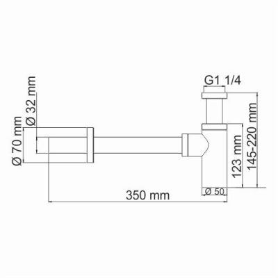 WasserKRAFT Mindel A150 сифон для раковины