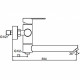 Смеситель Frap для ванны однорычажный поворотный черный (F32801-6)  (F32801-6)