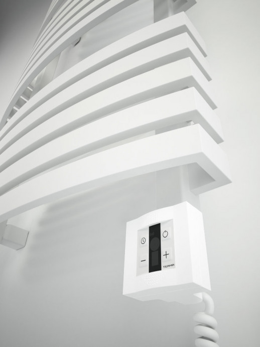 TERMA KIOTO + KTX4 + TS 870х480/9016 полотенцесушитель электрический, белый