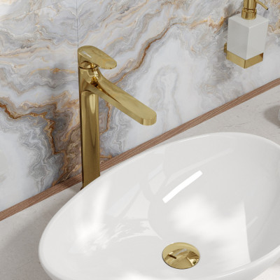Смеситель для раковины WasserKRAFT Neckar 2100 (2103H), глянцевое золото