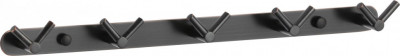 Планка с крючками для ванной (5 крючков) Savol S-007225H латунь черный