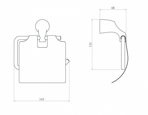 Держатель туалетной бумаги RUSH Devon (DE75111)