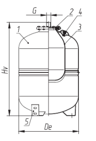 Бак расширительный для отопления 150л. красный VALTEC (VT.RV.R.070150)