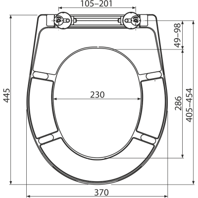 Сиденье для унитаза универсальное SOFTCLOSE, Дюропласт AlcaPlast A604