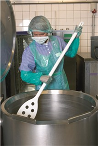 Весло-мешалка перфорированная, O31 мм, 1200 мм, белый цвет