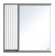 Зеркальный шкаф в ванную Brevita Balaton левый комбинированный 775x140x800 белый, серый (BAL-04080-01-01Л)  (BAL-04080-01-01Л)