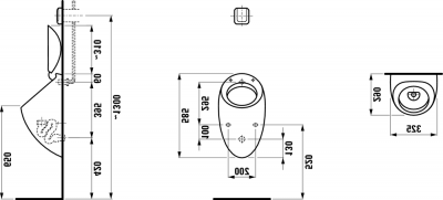 Писсуар керамический Laufen Alessi One 8409714000001, белый, Австрия