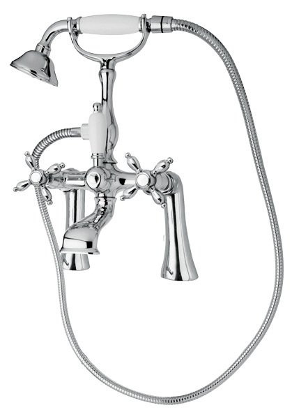 Смеситель на борт ванны с ручным душем, шлангом 150 см CEZARES NOSTALGIA-PBV-01-Bi