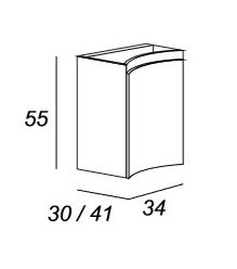 Тумба под раковину CEZARES VAGUE 104 Antacite