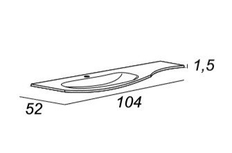 Тумба под раковину CEZARES VAGUE 104 Antacite