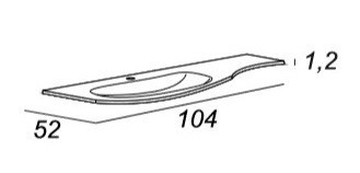 Тумба под раковину CEZARES VAGUE 104 Antacite