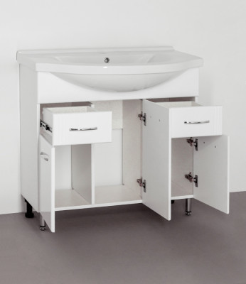 Тумба под раковину Style Line Эко Стандарт 26 Эльбрус 90 белая