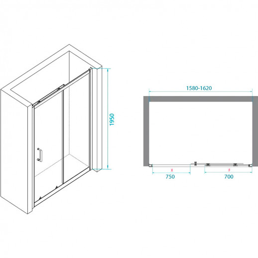 Душевая дверь RGW Passage PA-14 B 160 41081416-14 прозрачная профиль черный