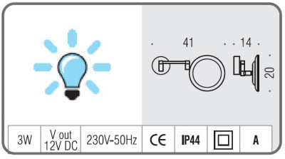 COLOMBO Complementi B9751 зеркало косметическое с подсветкой