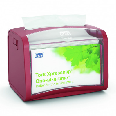 Диспенсер настольный Tork Xpressnap, N4, 155х201х150 мм, красный