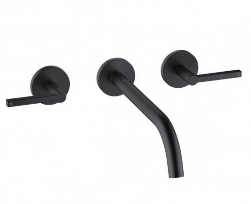 Смеситель для раковины (настенный) KLUDI Nova Fonte Puristic черный матовый 201463915