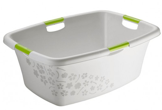 Таз для стирки Rotho 50 л Flowers св-серый