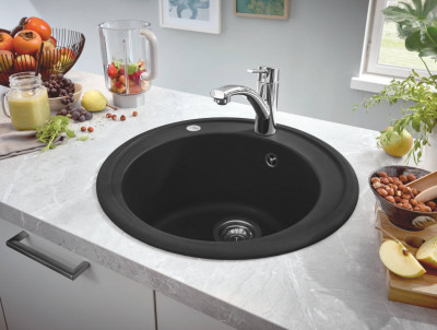 Мойка GROHE K200 с одной чашей, диаметр 510 мм, черный гранит (31656AP0)