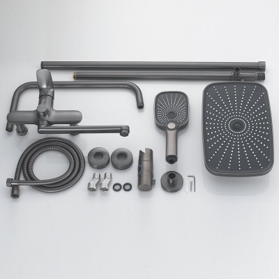 Душевая система Raffine F3685T, оружейная сталь