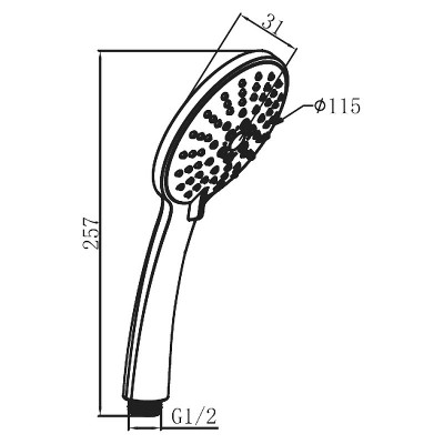 Душевая лейка AM.PM Spirit F0270064 Хром