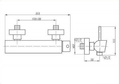 KorDi Ritmo KD 6202 - D41 смеситель для душа, хром