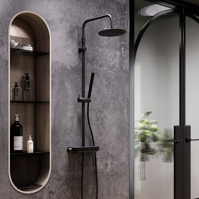 Душевая система Damixa Scandinavian Pure 936780300 черная матовая 1 режим